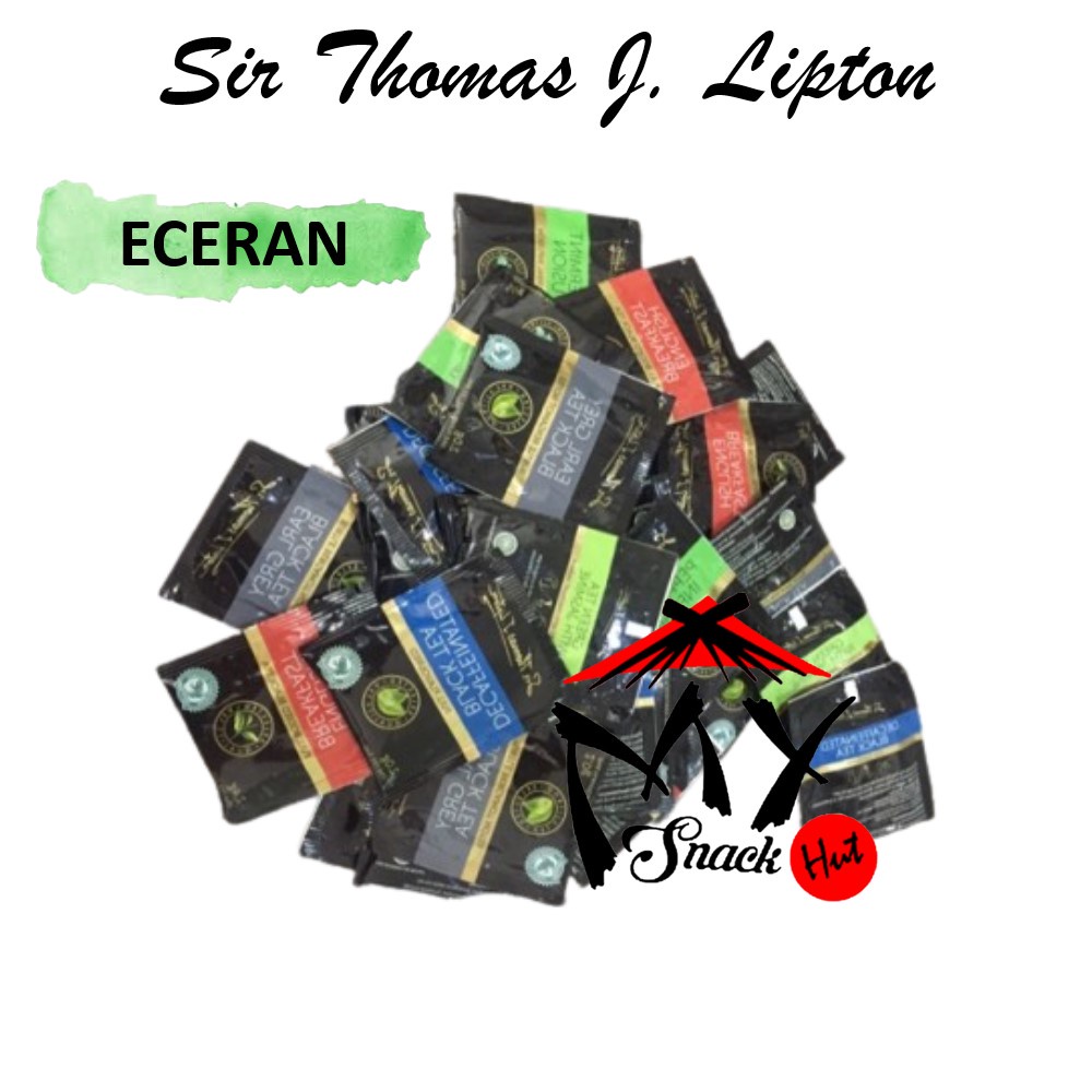 SIR THOMAS J. LIPTON SACHET - TEH CELUP TEA CUP BAG CAFE HOTEL IMPORT VARIAN TERLENGKAP BPOM