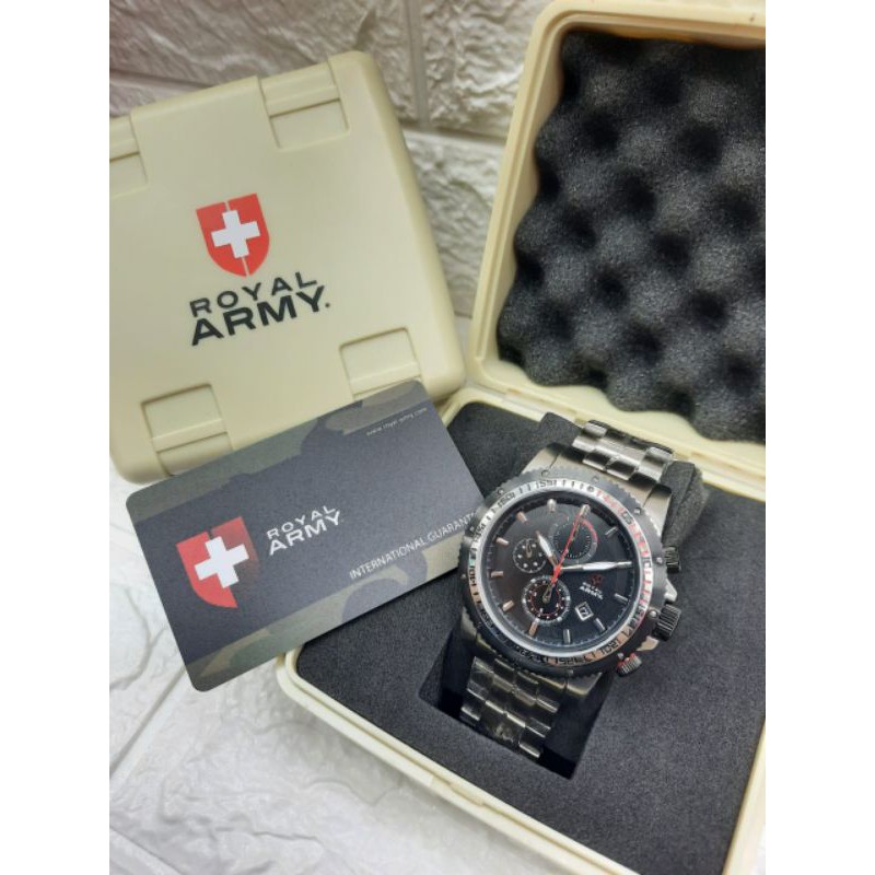 COD Jam Tangan Pria Royal Army RA-130 Chronograph Original