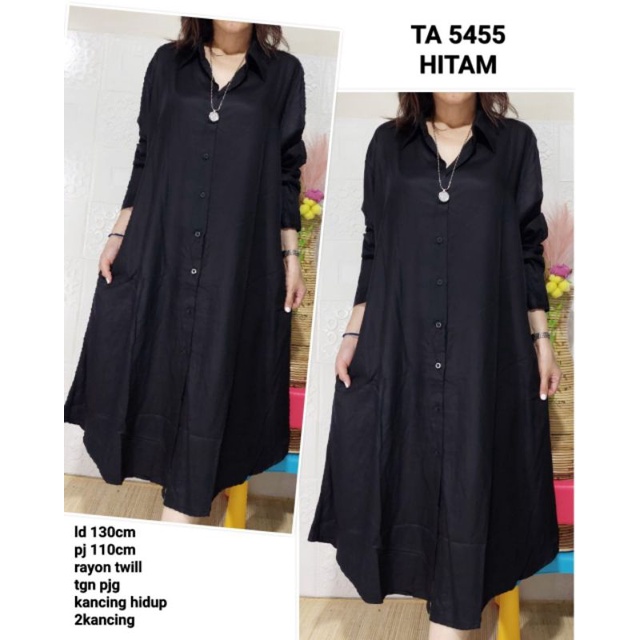 TA 5455# Long Tunik Jumbo Rayon Twill TS6341 (6W)