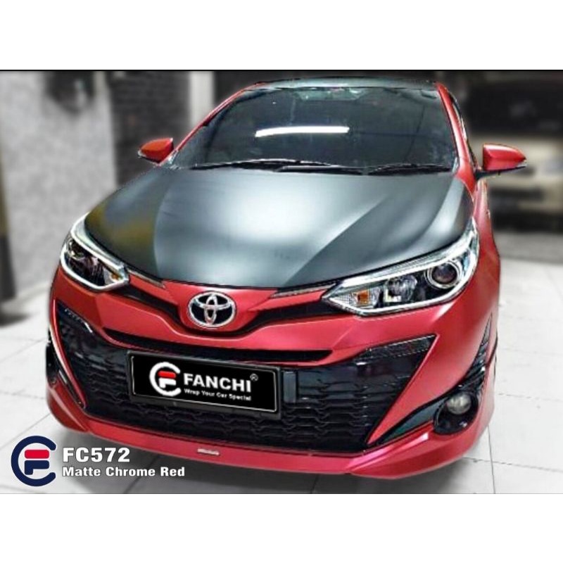 Sticker Fanchi FC572 Red Matt Chrome Merah Metalik Doff Premium Wrap