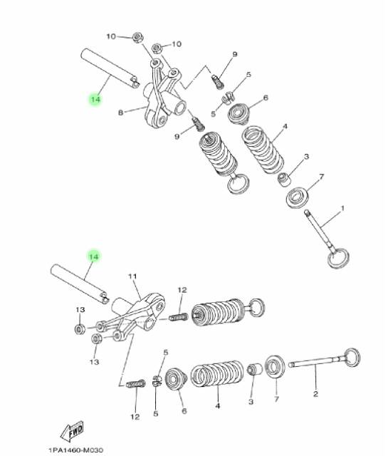 AS PEN PLATUK KLEP ROCKER ROKER ARM JUPITER MX KING 150 R15 OLD LAMA V2 XABRE ORIGINAL 1S7-E2156-00