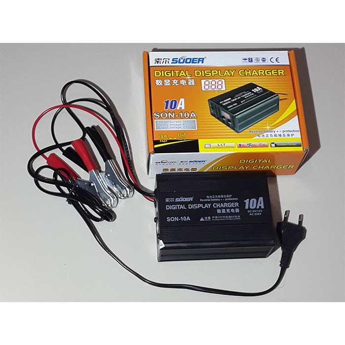Charger Aki 12V 10A SUOER Otomatis