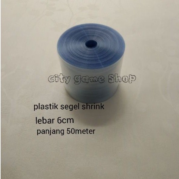 plastik segel shrink lebar 6cm x 50meter