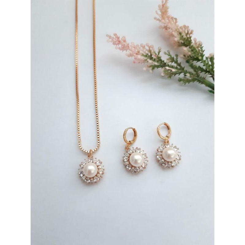 MUTIARA LOMBOK SET KALUNG ANTING MUTIARA LOMBOK MURAH BANGET