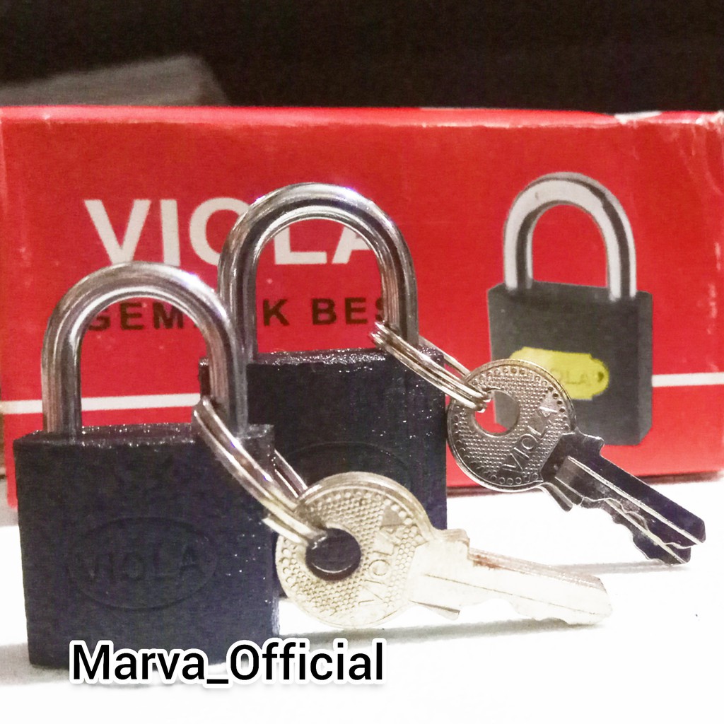 GEMBOK VIOLA 20 mm 20mm hitam gembok besi gembok motor mini gembok kecil kunci loker lemari gembok b