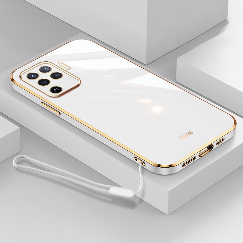 Case Bahan Silikon Dengan lanyard Untuk OPPO A94 Reno 5F F19 Pro