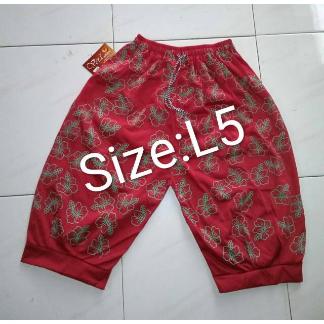 Celana kolor santai buat cewek motif bunga xxxl