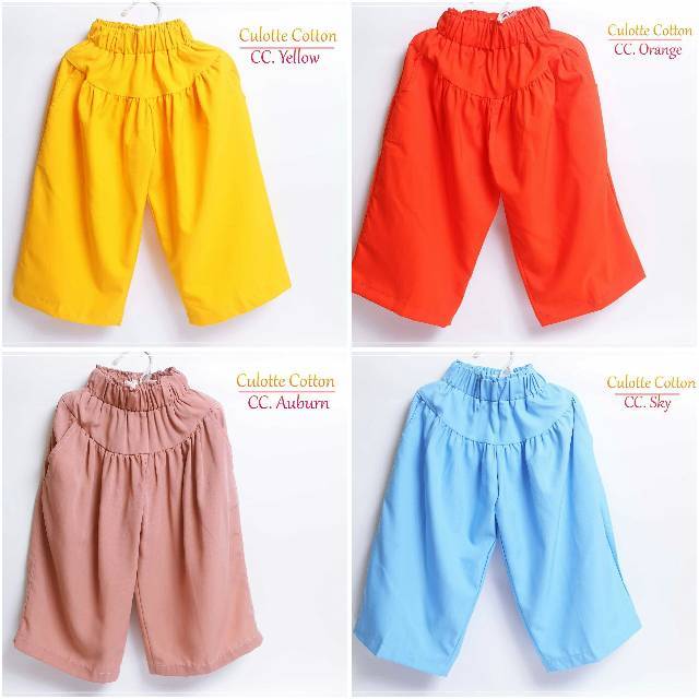  kulot  celana  panjang anak  cewek polos  murah bagus lucu 