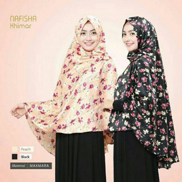 Nafisha Khimar jilbab bergo instan jumbo syari motif maxmara original Audina