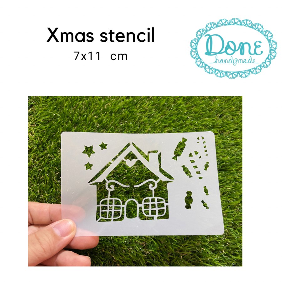 christmas stencil natal dekorasi cake decor clay scrapbooking masker