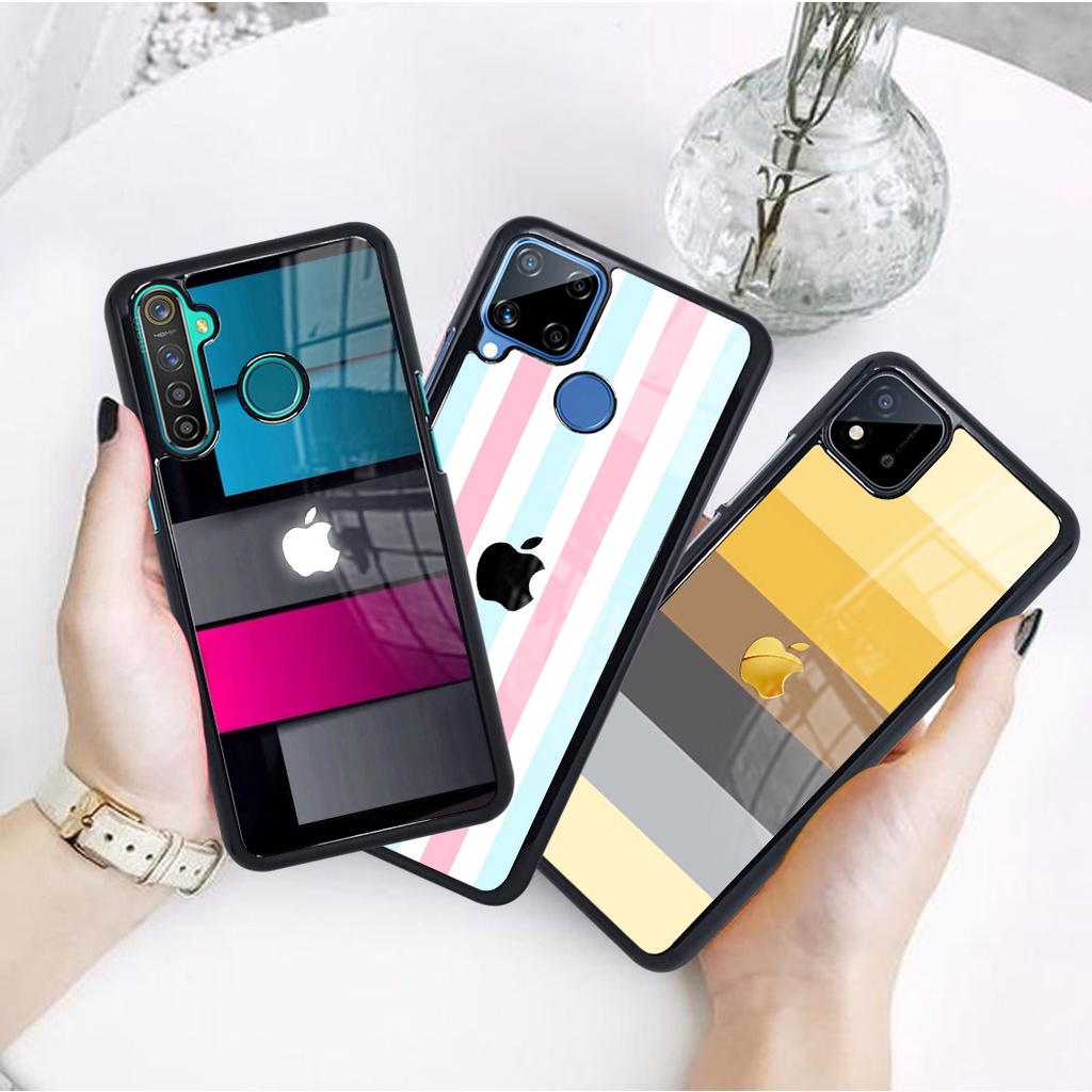 (R32) Case Glossy Realme 5 Pro 5i 5s C1 C2 C3 C11 2021 C12 C15 C20 C21 C25 - Casing Kilau Hp Apple I