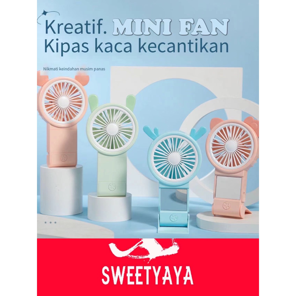 MINI IMUT KIPAS ANGIN MINI GENGGAM Cute / Kipas Lipat PORTABLE / Mini Fan C130