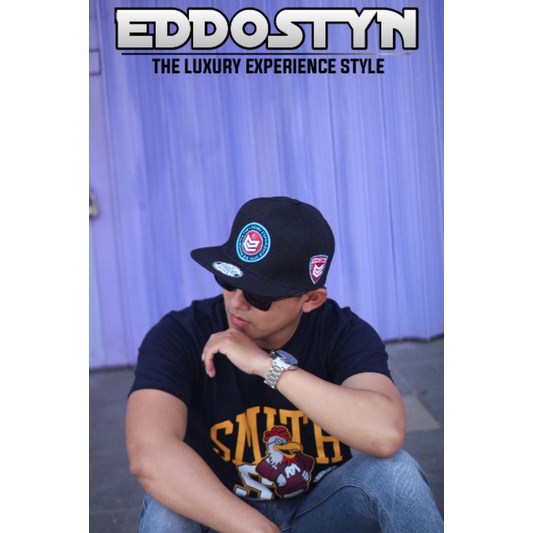 Topi Snapback Original Premium Distro EDSTN Unisex Outdor COD/Topi Pria/Topi Bulat Biru Hitam