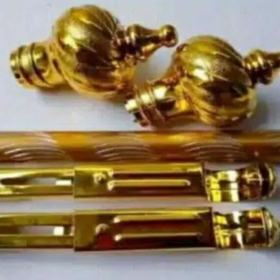 Batang gorden full set 1 meter/batang hordeng pintu dan jendela ukuran 1 merer full set