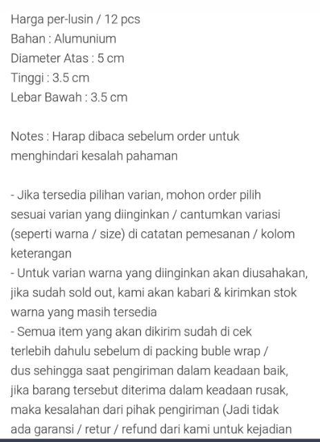 Loyang Kue Muffin Cetakan Cup Cake C Loyang Mini