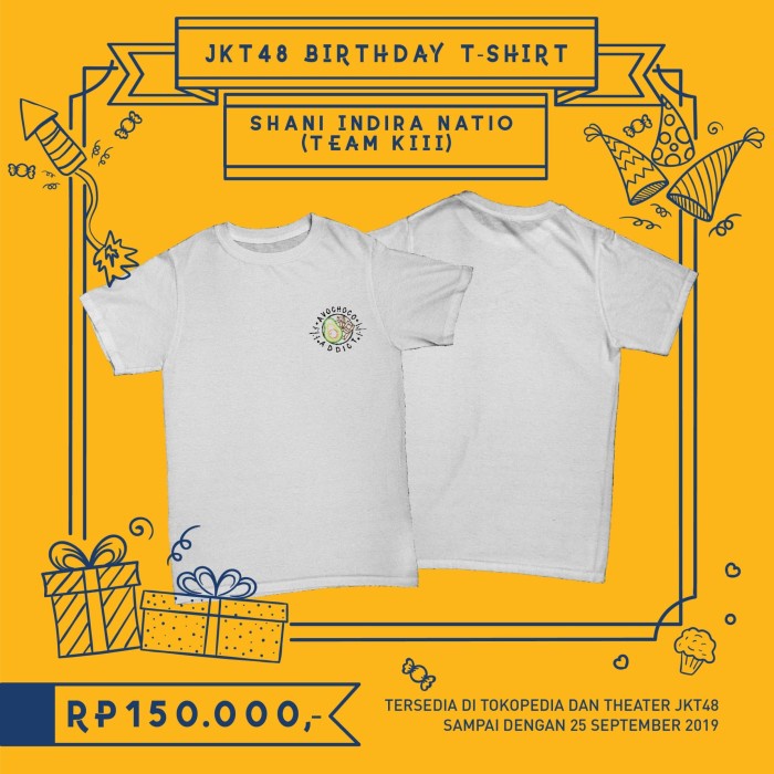 Best JKT48 Birthday T-Shirt ( Shani Indira N ) Team K. - XXL