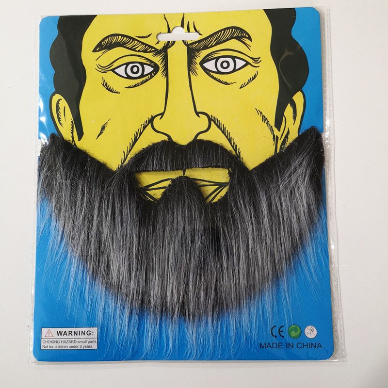 JGMG jenggot palsu kumis panjang beard manusia gua purba homeless hobo mainan prank halloween toys
