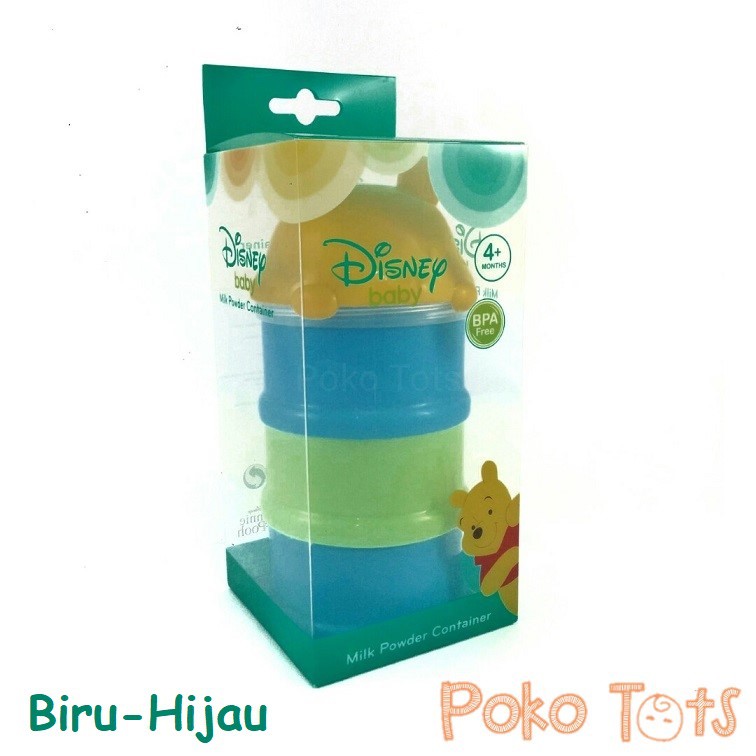 Disney Baby Pooh Milk Powder Container 3 Level Tempat Susu Bubuk Wadah Susu