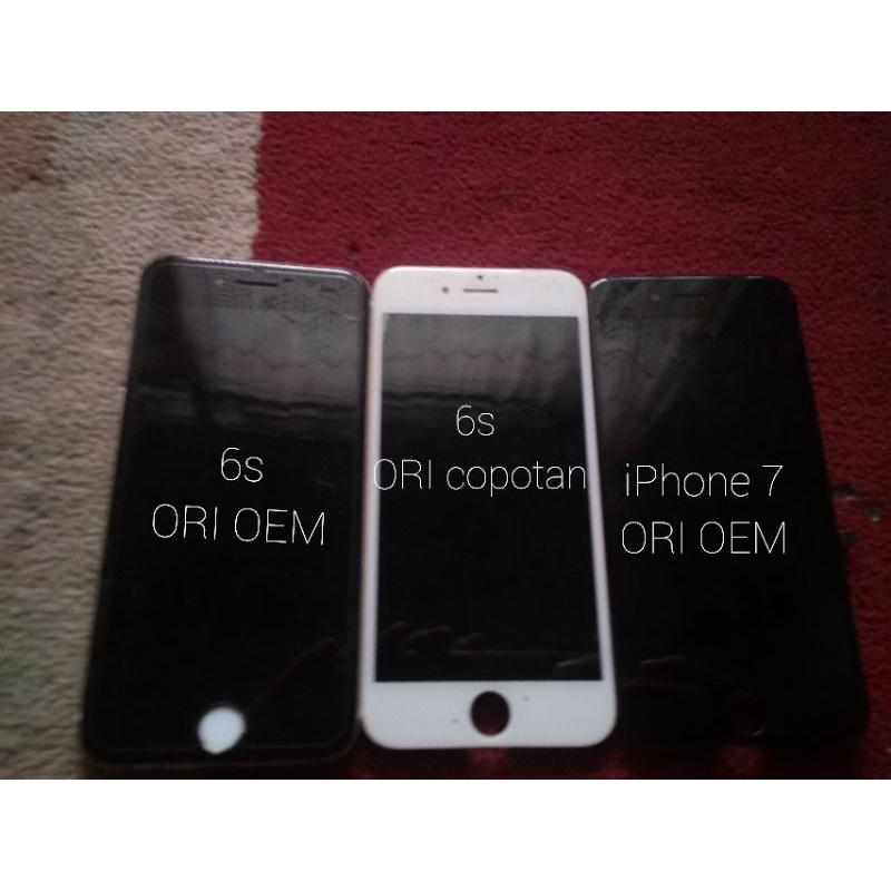 lcd ip6s putih copotan original, ip6s hitam original OEM,ip7 original OEM.