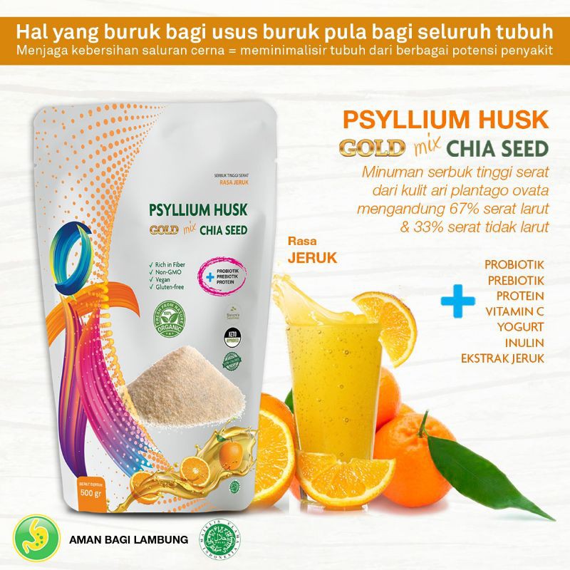 

psyillium husk gold Chia seed mix orange -500 gr