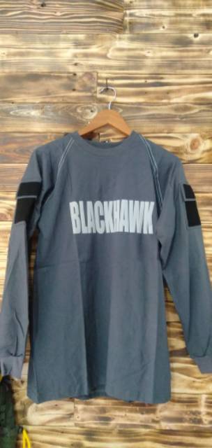 Kaos Panjang Blackhawk Hitam, Abu tua Katun Combed