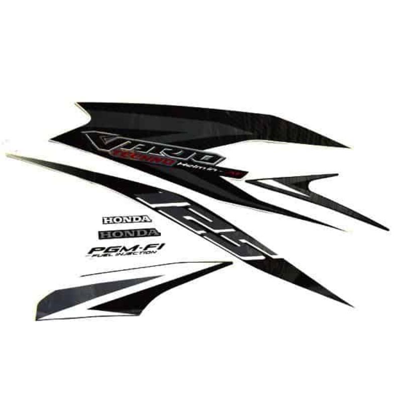 Striping Sticker Vario Techno 125 Fi Putih Silver 871X0KZR600ZDR Orginal Ahm