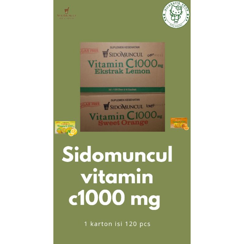 1 karton Sidomuncul Vitamin C 1000mg bisa mix rasa