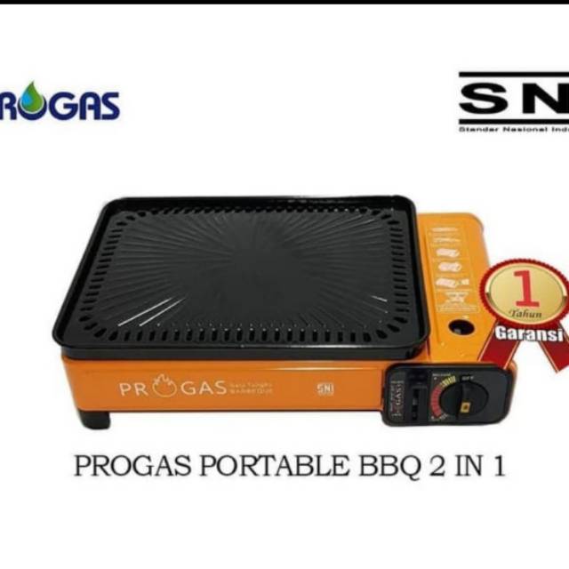 Kompor Gas Portable BBQ 2 in 1 Progas /Kompor Panggang Portable PROGAS