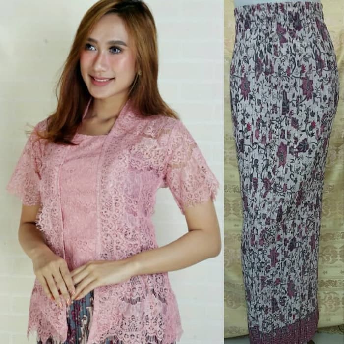 Setelan Kebaya Brukat Lace Baju Kutubaru