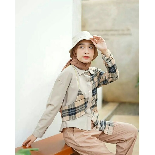 Arbera Flanel -Kemeja wanita import-Kemeja katun flanel-kemeja wanita