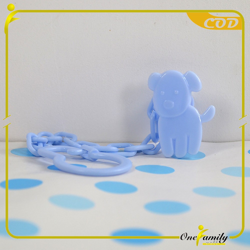 ONE-C43 Tali Gantungan Empeng Baby / Klip Rantai Penjepit Dot Bayi / Teether Clipper Pacifier Holder-TALI EMPENG BIRU