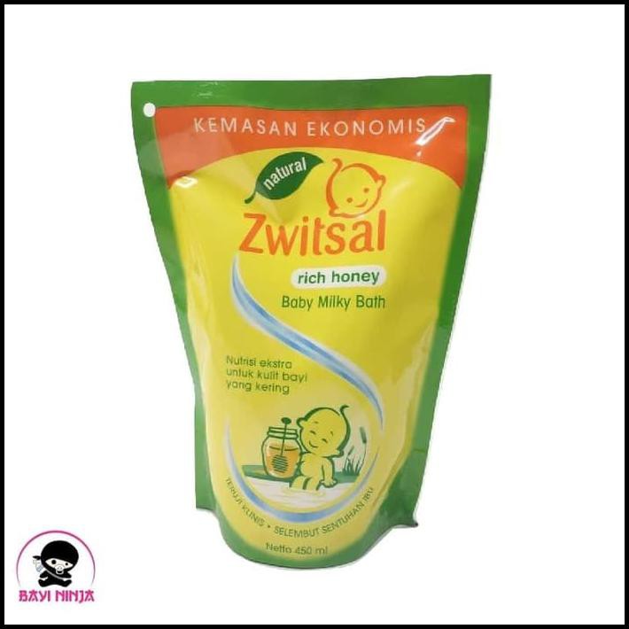 Jual ZWITSAL Baby Bath Natural Milk Honey Refill Pouch 450ml 450 Ml Indonesia Shopee Indonesia