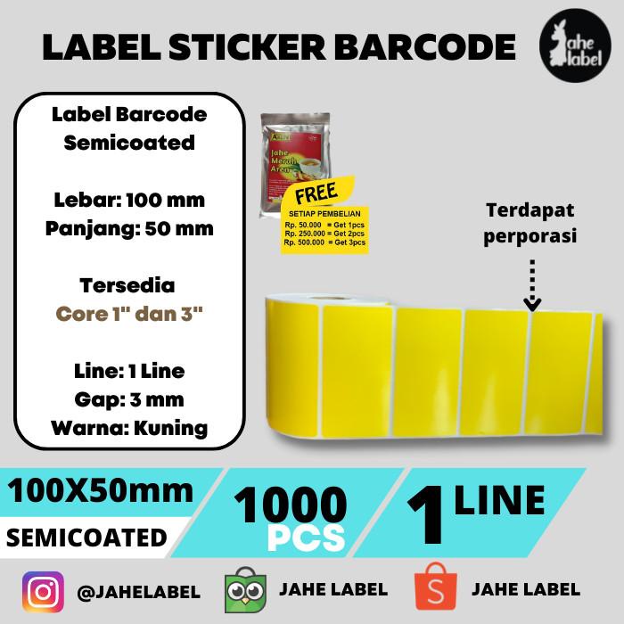 

Label Stiker Barcode 100X50 Mm Semicoated 10X5 Cm Kuning 1000 Pcs