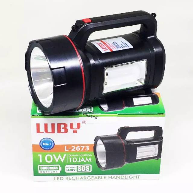 Senter tangan luby 10 watt senter emergency