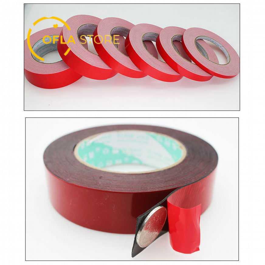 

Ofla Store | NIKTO Tape Lakban Double Tape 3M Foam Serba Guna Size 10m [Merah] [10mm]