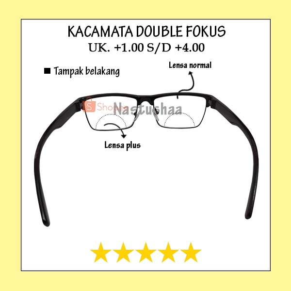 Kacamata Baca Plus (+) 2 Fungsi +1.00 s/d +4.00 Baca dan Jalan Kaca Mata Pria Wanita Kacamata Baca Reading Glasses