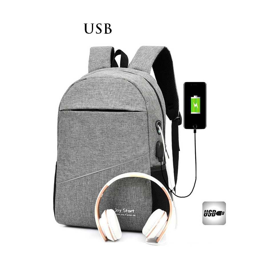 [COD] LB - Best seller tas pria ransel 3 in 1 free kabel USB / Tas import murah 10013