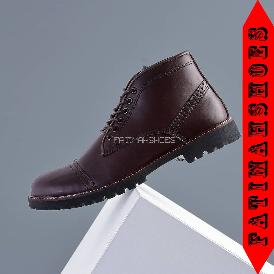 Sepatu Boots Formal Kerja kantor Pria FATIMAHSHOES Kulit Pria