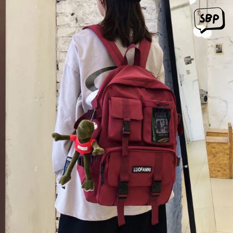 COD - Tas Ransel - Backpack Punggung Bahu Sekolah Tas Remaja Kekinian Murah Unisex Simple Multifungsi Cewek/Cowok Terbaru 2022