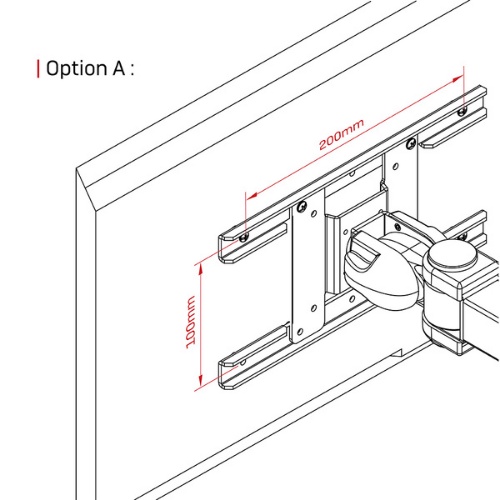 Bracket LCD LED TV LINDY VESA 200x200 27&quot; - 46&quot; Max 20 Kg - TW00392