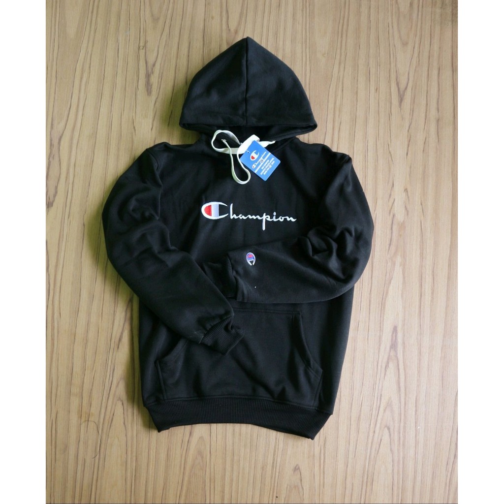 Hoodie Sweater Champion bordir pria/wanita