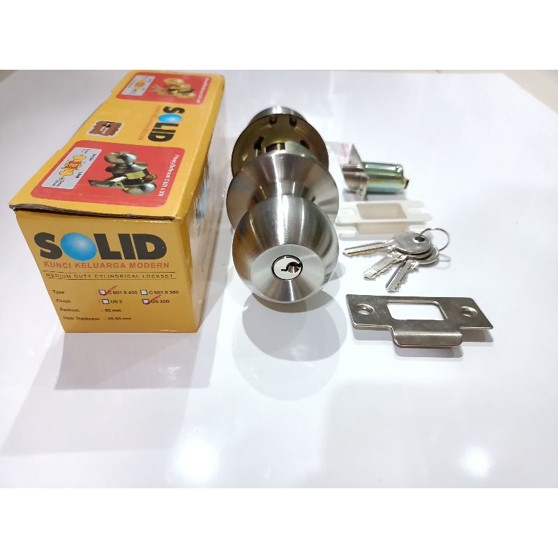 Kunci Bulat SOLID C601x400 / Kunci Bulat Kamar Mandi
