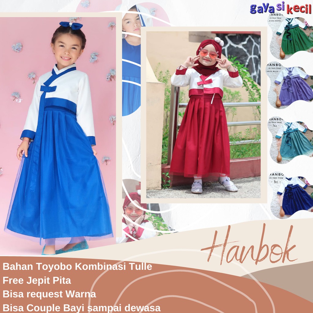 Gamis Hanbok Anak Korea Cantik Family Couple