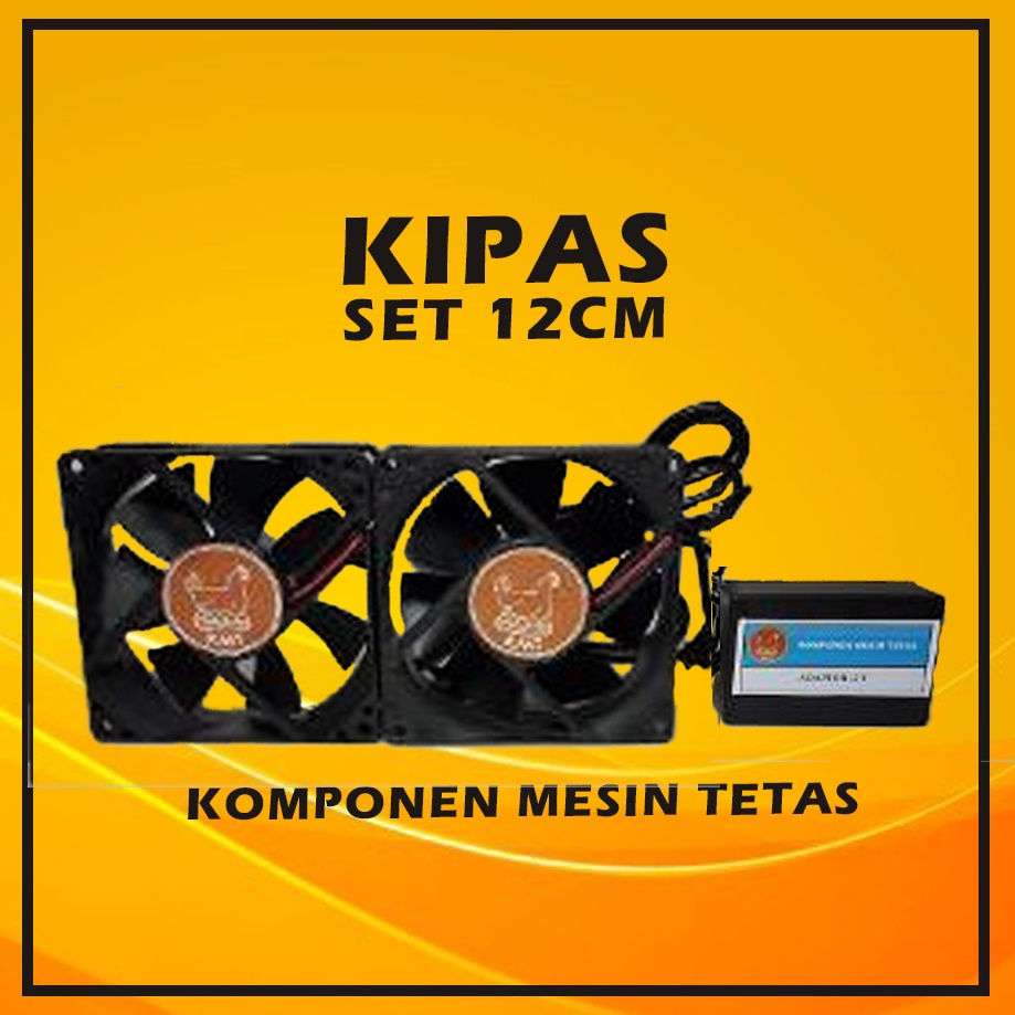 Fan Kipas Set 12cm dengan Adaptor untuk Mesin Tetas Telur