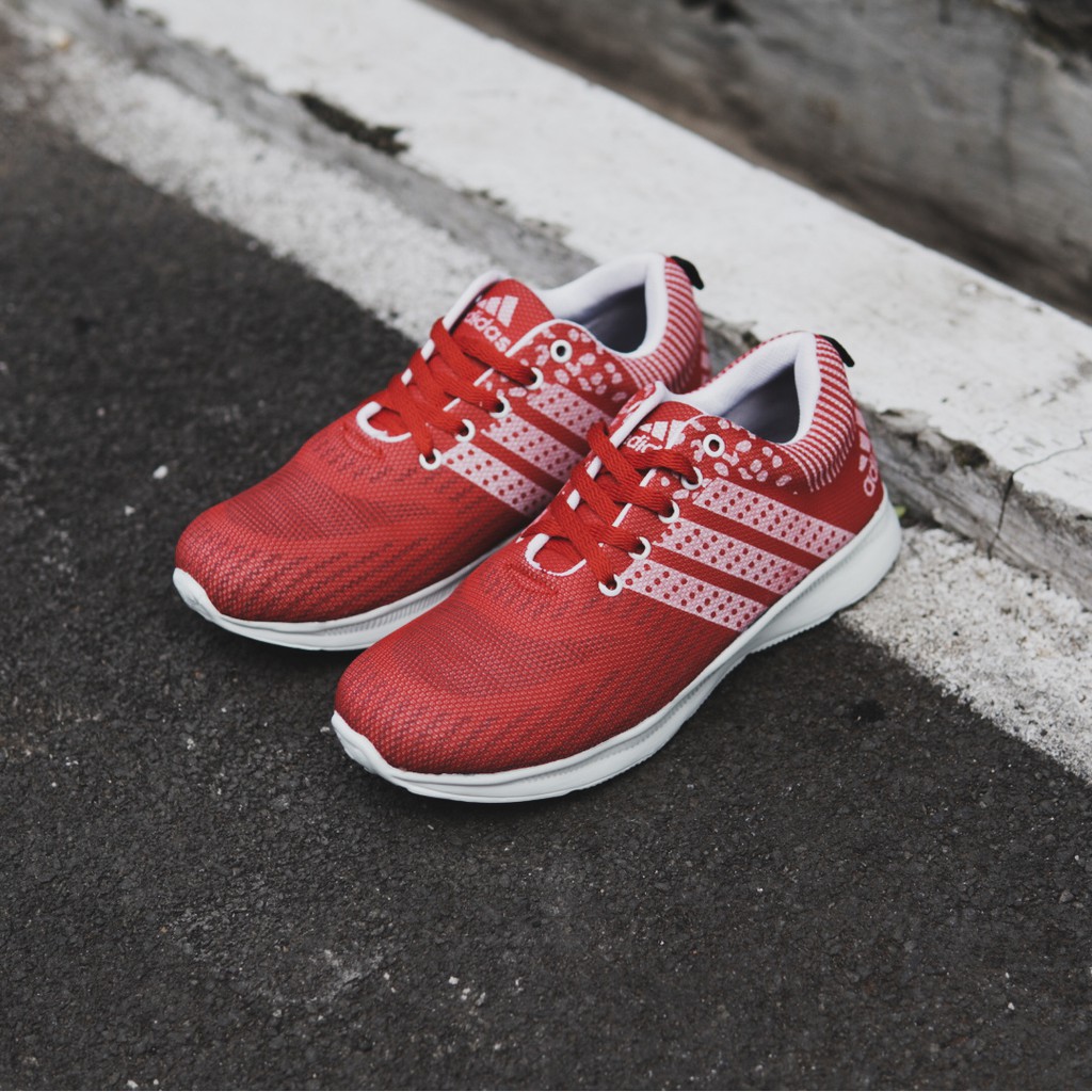 SM88 - Sepatu Sport Pria Adidas Zoom Merah Sneakers Olahraga Running Cowok Snekers Laki Termurah