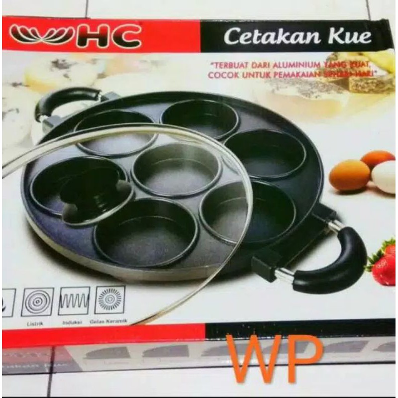 Cetakan Kue / martabak mini 7 lubang teplon