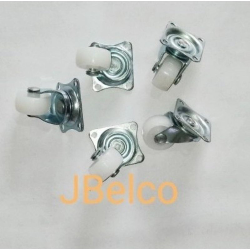 Roda Nylon/ Caster Nylon / Roda Gila /Roda Koper Putih 1 inch