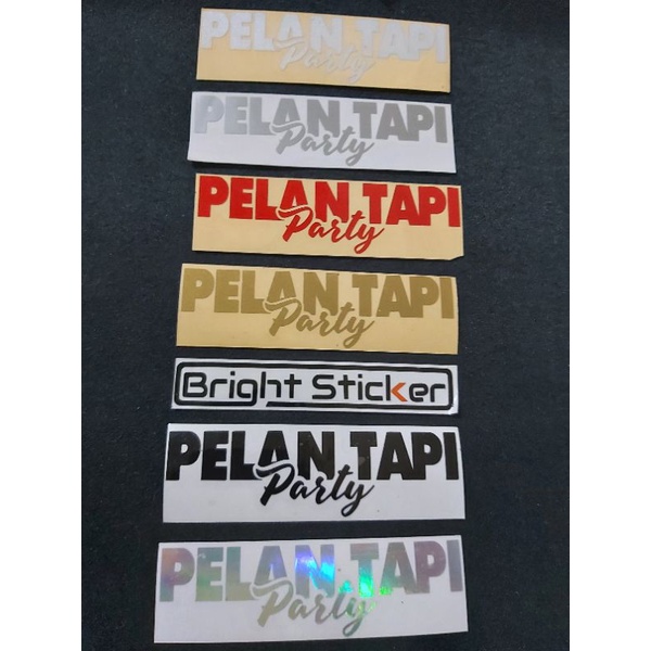 STICKER PELAN TAPI PARTY CUTTING