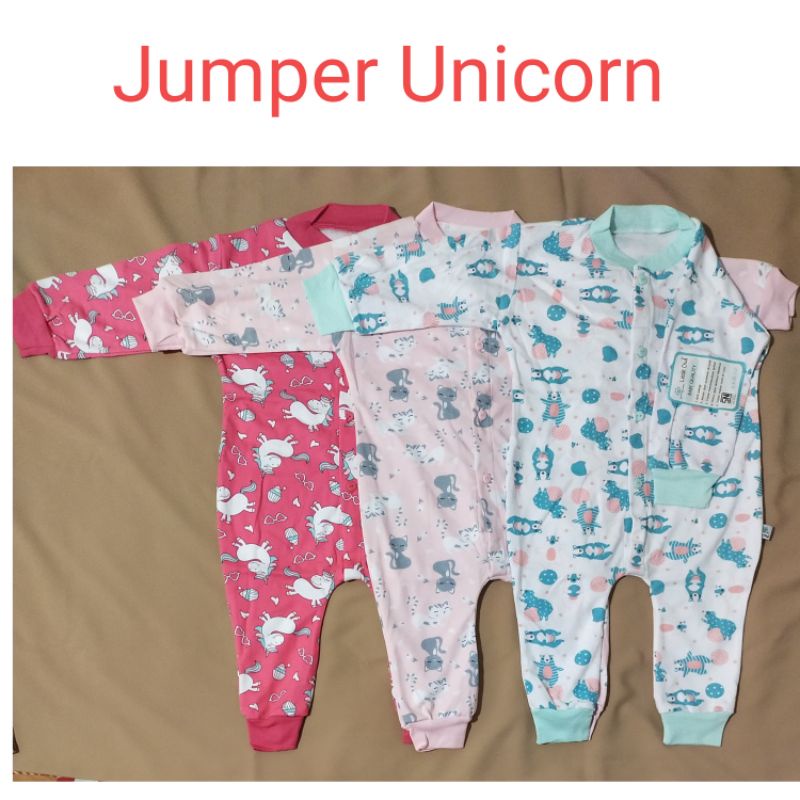 LITTLE OWL Sleepsuit Bayi isi 1pcs / Jumper Panjang Topi Buka Kaki