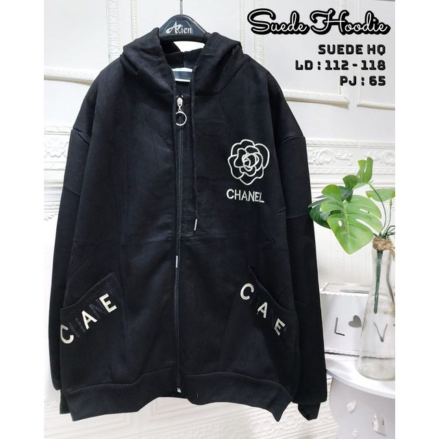 jaket jumbo wanita bahan Suede premium import ukuran allsize ld 112-118